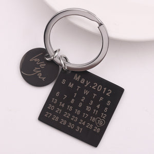 Personalized Calendar Keychain