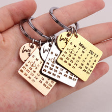 Load image into Gallery viewer, Personalized Calendar Keychain