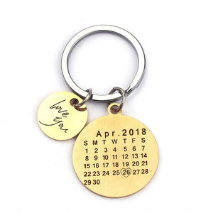 Personalized Calendar Keychain