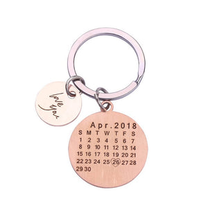 Personalized Calendar Keychain