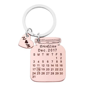 Personalized Calendar Keychain