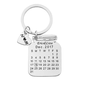 Personalized Calendar Keychain