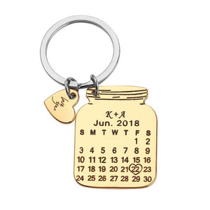 Personalized Calendar Keychain