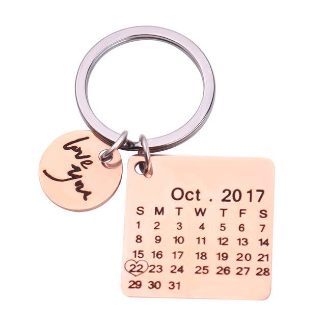 Personalized Calendar Keychain