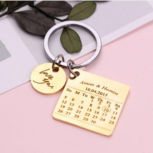 Personalized Calendar Keychain