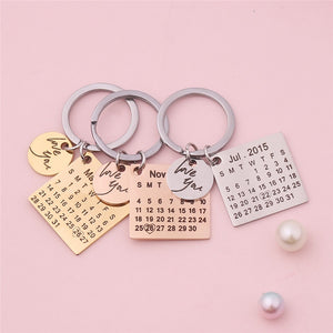 Personalized Calendar Keychain